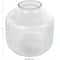 11" Clear Glass Short Round Ribbed Decorative Vase